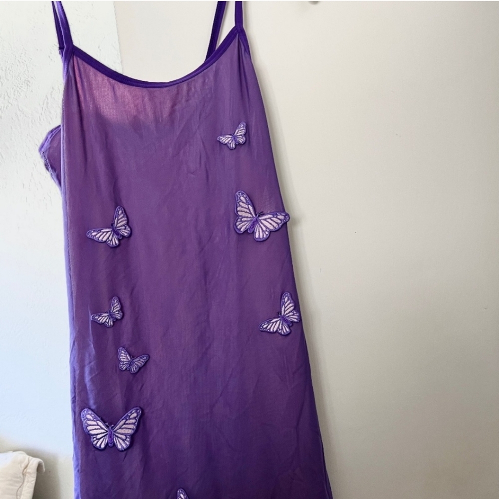 🦋 Dolls Kill × Horoscopez Purple 3D Butterfly Applique Dress (L)🦋 EUC! Worn 1× - Picture 8 of 10